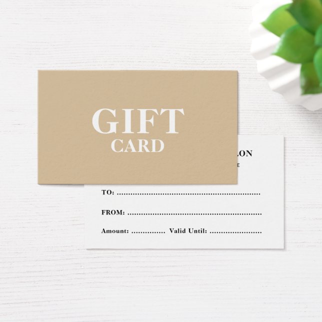 Einfache elegante Geschenkkarte (Schreibtisch)