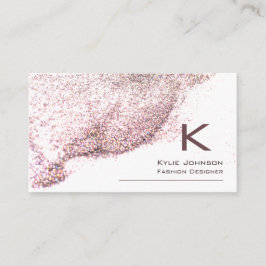Einfache Elegante Glitzer Monogram Personalisiert Visitenkarte
