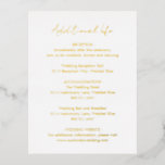 Einfache Elegante Gold Foil Wedding Card Folie Einladungspostkarte<br><div class="desc">Die klassische Goldfolie-Hochzeitszimmerkarte mit einem schlichten,  traditionellen Design und einer modernen,  minimalistischen Touch. Der Header ist in einer eleganten Skripttypografie und eine große Größe dieser Gehäusekarte erlaubt es,  der Vorlage viele Informationen hinzuzufügen.</div>