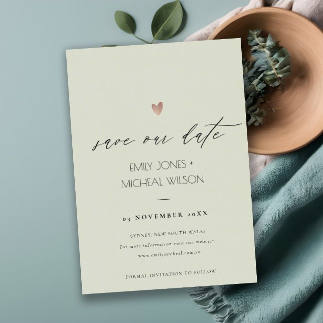 EINFACHE ELEGANTE GOLD-GRAUTYPOGRAPHIE SAVE THE DA DATE (Von Creator hochgeladen)