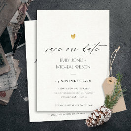 EINFACHE ELEGANTE GOLD-GRAUTYPOGRAPHIE SAVE THE DA SAVE THE DATE