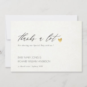 EINFACHE ELEGANTE GOLD GRAY TYPOGRAPHIE DANKEN DANKESKARTE