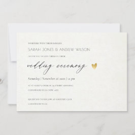 EINFACHE ELEGANTE GOLD GRAY TYPOGRAPHY WEDING EINLADUNG