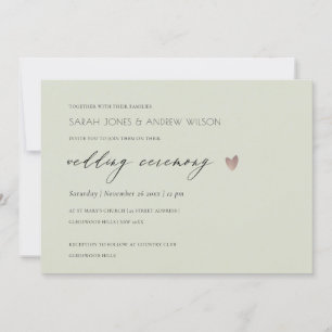EINFACHE ELEGANTE GOLD GRAY TYPOGRAPHY WEDING EINLADUNG