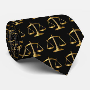 Einfache Elegante Gold Law Scales of Justice Krawatte