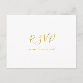 Einfache Elegante Gold Song Anfrage UAWG Postkarte