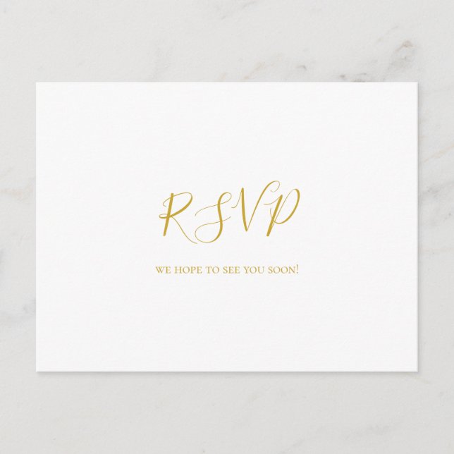 Einfache Elegante Gold Song Anfrage UAWG Postkarte (Vorderseite)