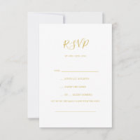 Einfache elegante Gold Song Request RSVP Card