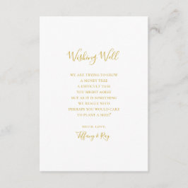 Einfache elegante Gold Wedding Well Well Card Begleitkarte