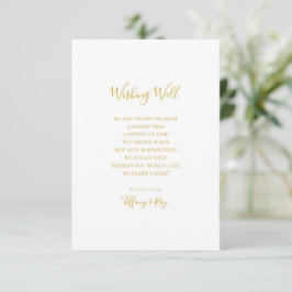 Einfache elegante Gold Wedding Well Well Card Begleitkarte