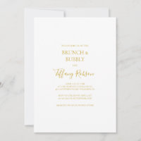 Einfache elegante Goldbrunch- und Brauchdusche