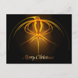 Einfache Elegante Golden Advent Stern Frohe Weihna Feiertagspostkarte