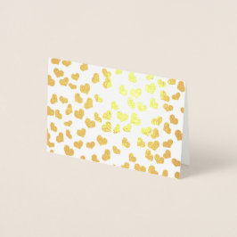 Einfache Elegante Golden Hearts Valentinstag Folienkarte