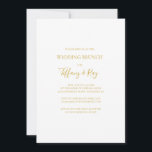 Einfache, elegante Goldene Hochzeit - Einladung<br><div class="desc">Dieses schlichte,  elegante Goldene Brunch-Angebot eignet sich perfekt für Ihren modernen,  minimalistisch-weißen und goldenen Brunch. Das Design besticht durch minimalen zeitgenössischen Gold-Schriftart,  begleitet von formaler Kalligraphie. Behalt es so,  wie es ist,  oder wählen Sie es mit Ihren eigenen Kunstwerken oder Fotos zu personalisieren!</div>