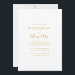 Einfache, elegante Goldene Hochzeit - Einladung<br><div class="desc">Dieses schlichte,  elegante Goldene Brunch-Angebot eignet sich perfekt für Ihren modernen,  minimalistisch-weißen und goldenen Brunch. Das Design besticht durch minimalen zeitgenössischen Gold-Schriftart,  begleitet von formaler Kalligraphie. Behalt es so,  wie es ist,  oder wählen Sie es mit Ihren eigenen Kunstwerken oder Fotos zu personalisieren!</div>