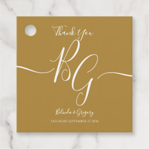 Einfache Elegante Goldene Initialen Hochzeitsgesch Geschenkanhänger