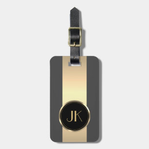 Einfache elegante Goldmetall-mit Monogramm Bezeich Gepäckanhänger