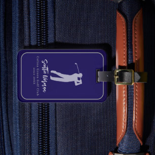 Einfache elegante Golfer-Etikette mit Namen Gepäckanhänger