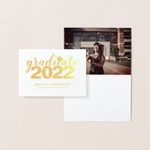 Einfache Elegante Graduate Gold Foil Grußkarte