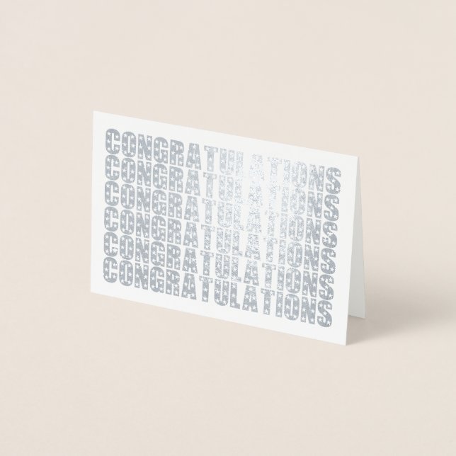 Einfache Elegante Gratulation Folienkarte (Vorderseite)