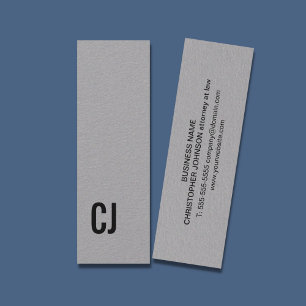 Einfache elegante graue schwarze mini visitenkarte