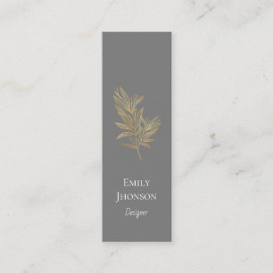 Einfache elegante Gray Mini Business Card Mini Visitenkarte