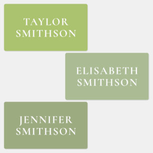 Einfache Elegante Grüne Minimale Fügen Sie Ihre Na Etiketten