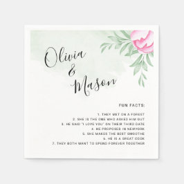 Einfache Elegante Grüne Rose Serviette