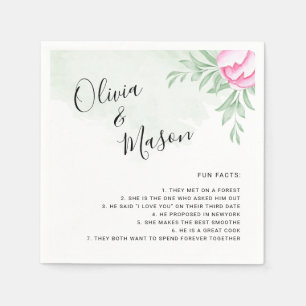 Einfache Elegante Grüne Rose Serviette