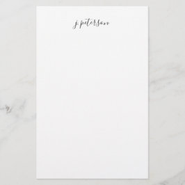 Einfache, elegante Hand Letted Script Name Office Briefpapier