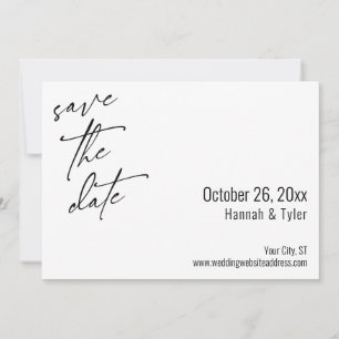 Einfache Elegante Handwriting-Skripttypografie Save The Date