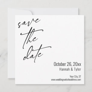 Einfache Elegante Handwriting-Skripttypografie Save The Date