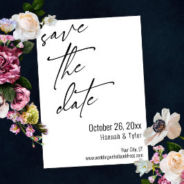 Einfache Elegante Handwriting-Skripttypografie Save The Date