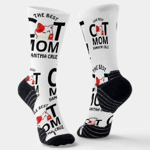 Einfache Elegante Happy Valentine's Day Cat Mama Socken