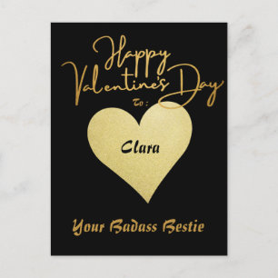 Einfache Elegante Happy Valentines Day, Sweet Frie Postkarte