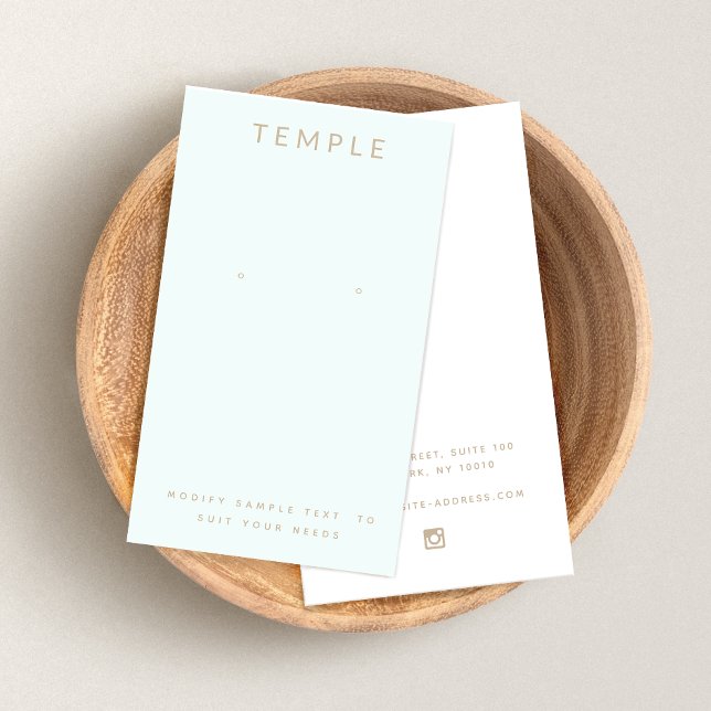 Einfache, elegante, hellblaue Ohrring-Display-Kart (Von Creator hochgeladen)