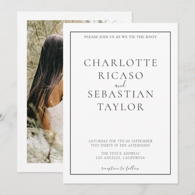 Einfache Elegante Hochzeit (Vorne/Hinten)