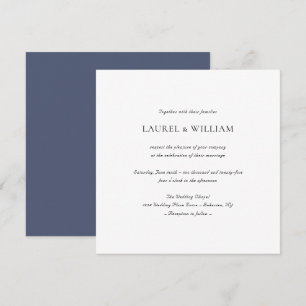 Einfache Elegante Hochzeit am Blue Square Einladun Einladung