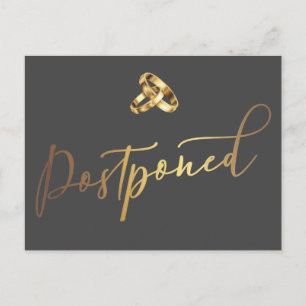 Einfache elegante Hochzeit aufgeschoben Postkarte
