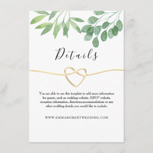 Einfache elegante Hochzeit Begleitkarte