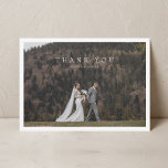 Einfache Elegante Hochzeit Dankeskarte<br><div class="desc">Landscape einfache moderne Hochzeit danke Ihnen Karte mit Notiz.</div>