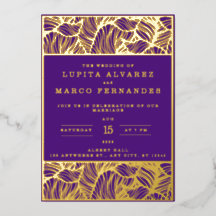 Einfache, elegante Hochzeit mit Gold und Lila Viol