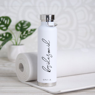 Einfache elegante Hochzeit moderne Brautjungfer Trinkflasche