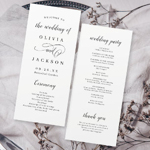 Einfache, elegante Hochzeit Programm