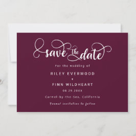 Einfache Elegante Hochzeit Save the Date