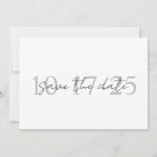 Einfache, elegante Hochzeit Save the Date Einladun