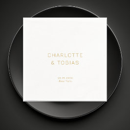 Einfache, elegante Hochzeit Serviette