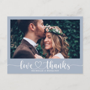 Einfache Elegante Hochzeit Vielen Dank Foto Postca Postkarte