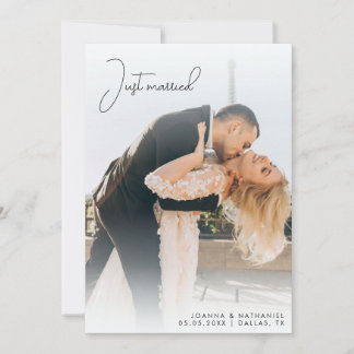 Einfache elegante Hochzeitsankündigung für Elopeme Einladung
