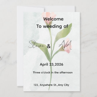 Einfache & elegante Hochzeitseinladung Einladung